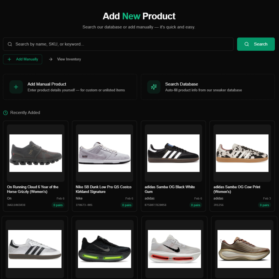 Add pairs instantly. No manual input.